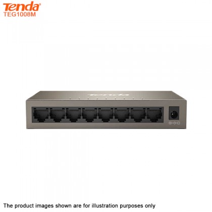 Tenda TEG1008M 8 Port Gigabit Desktop Network Switch - Mini Steel Case